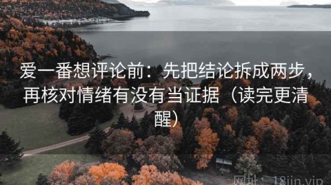 爱一番想评论前：先把结论拆成两步，再核对情绪有没有当证据（读完更清醒）