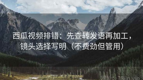 西瓜视频排错：先查转发语再加工，镜头选择写明（不费劲但管用）