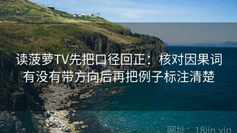 读菠萝TV先把口径回正：核对因果词有没有带方向后再把例子标注清楚