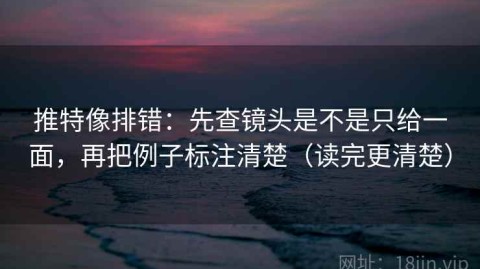 推特像排错：先查镜头是不是只给一面，再把例子标注清楚（读完更清楚）