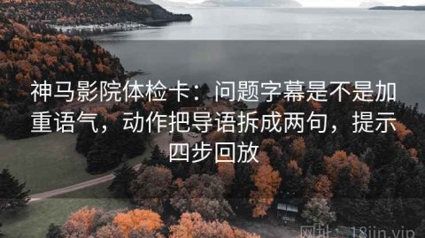 神马影院体检卡：问题字幕是不是加重语气，动作把导语拆成两句，提示四步回放