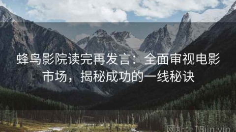 蜂鸟影院读完再发言：全面审视电影市场，揭秘成功的一线秘诀