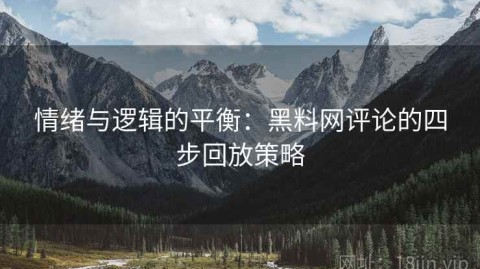 情绪与逻辑的平衡：黑料网评论的四步回放策略