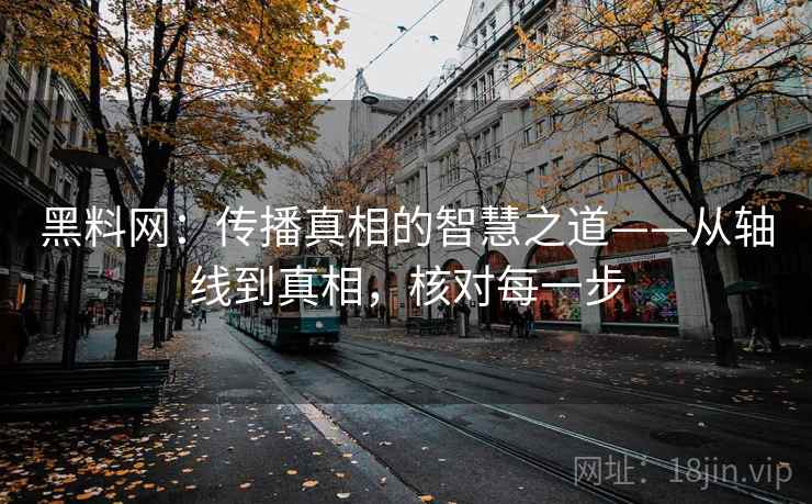 黑料网：传播真相的智慧之道——从轴线到真相，核对每一步
