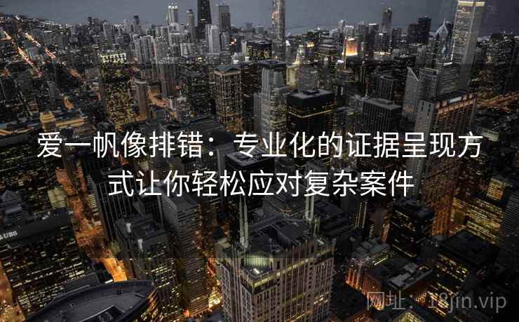 爱一帆像排错:专业化的证据呈现方式让你轻松应对复杂案件 爱一帆像排错:专业化的证据呈现方式让你轻松应对复杂案件